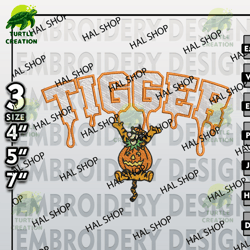 halloween machine embroidery designs, tigger pumpkin halloween drop name embroidery files, spooky embroidery