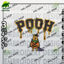 halloween machine embroidery designs, winnie pooh pumpkin drop name embroidery files, spooky embroidery