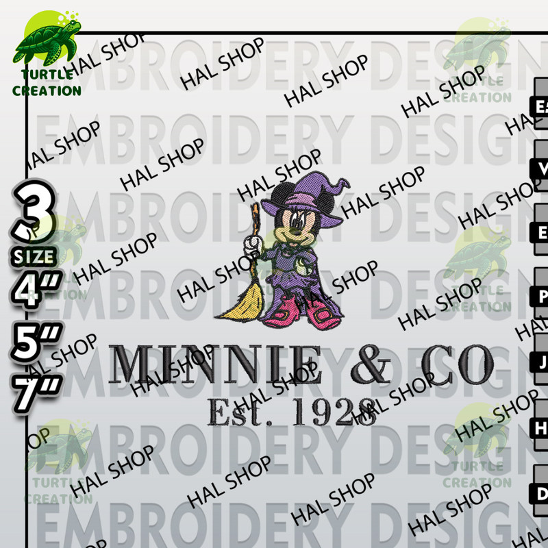 Halloween Machine Embroidery Files, Minnie and Co Est Halloween Embroidery files, Disney Halloween Embroidery.jpg