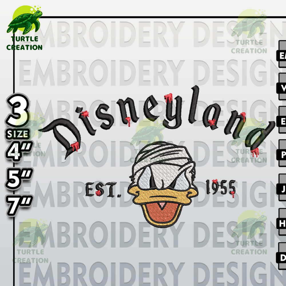 Halloween Machine Embroidery Pattern, Donald Disneyland Halloween Embroidery files, Disney Halloween Embroidery Designs 1.jpg