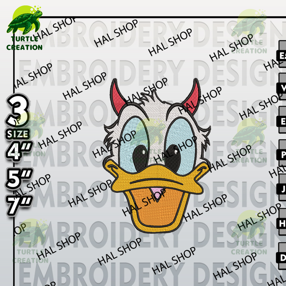 Halloween Machine Embroidery Pattern, Donald Halloween Embroidery files, Disney Halloween Embroidery Designs.jpg