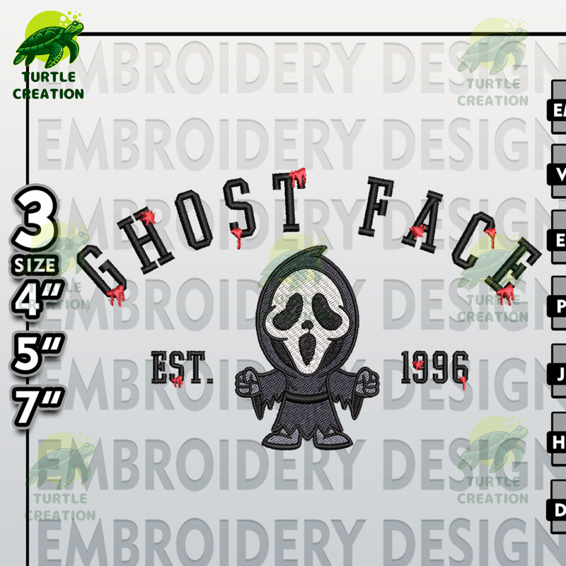 Halloween Machine Embroidery Pattern, Ghost Face Est Embroidery files, Horror Characters Embroidery Designs.jpg