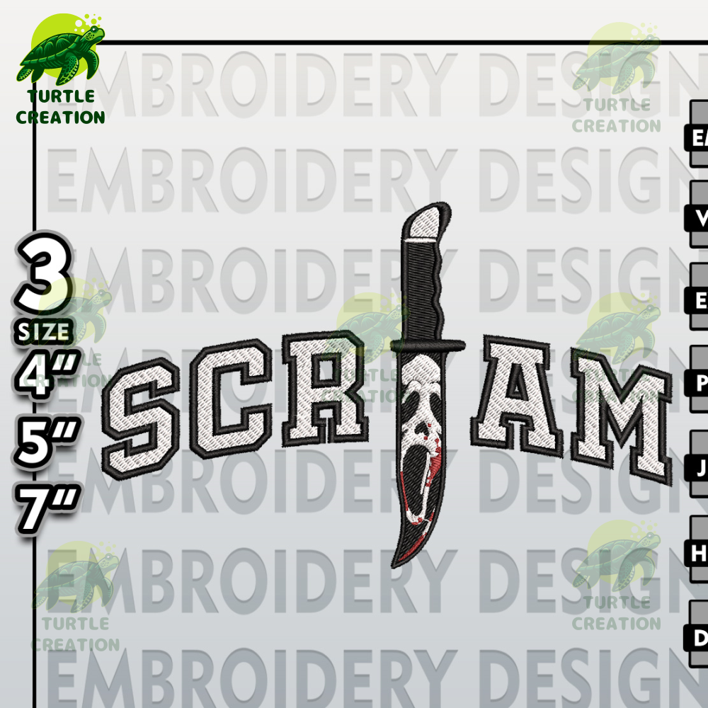 Halloween Machine Embroidery Pattern, Ghost Face In Knife Embroidery files, Horror Characters Embroidery Designs.jpg