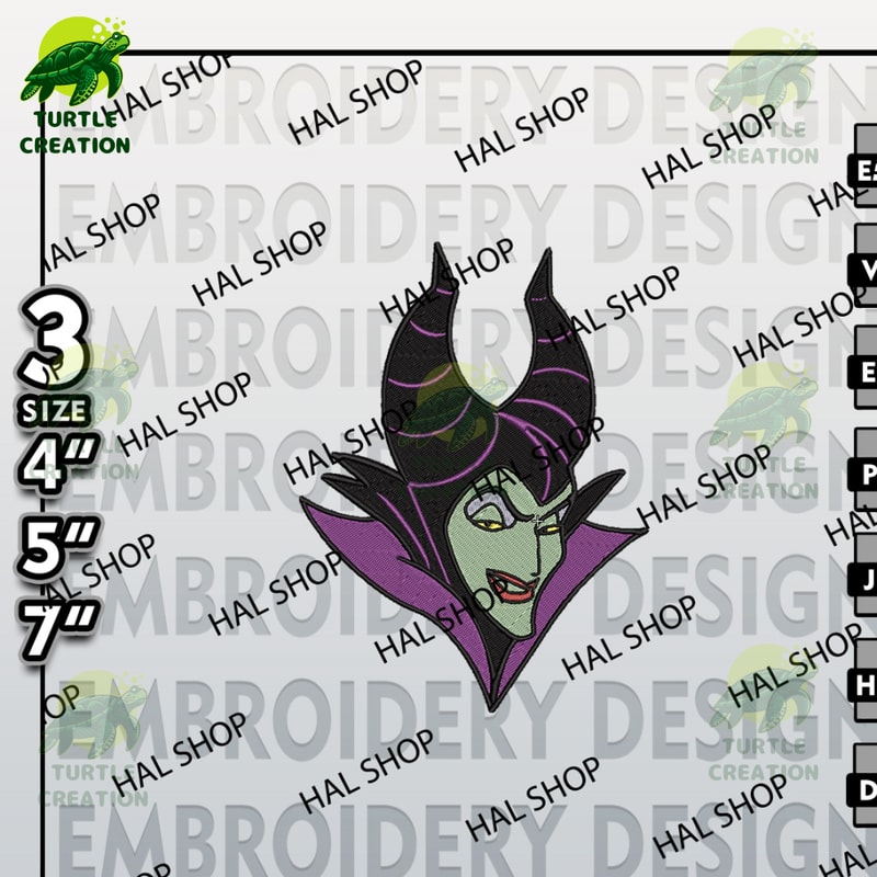 Halloween Machine Embroidery Pattern, Maleficent Halloween Embroidery files, Disney Halloween Embroidery Designs.jpg