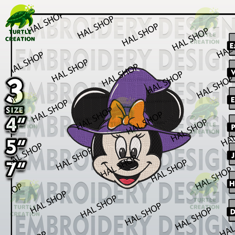 Halloween Machine Embroidery Pattern, Minnie Halloween Embroidery files, Disney Halloween Embroidery Designs.jpg