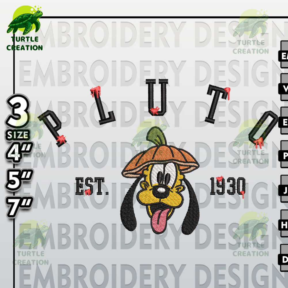 Halloween Machine Embroidery Pattern, Pluto Est Halloween Embroidery files, Disney Halloween Embroidery Designs.jpg