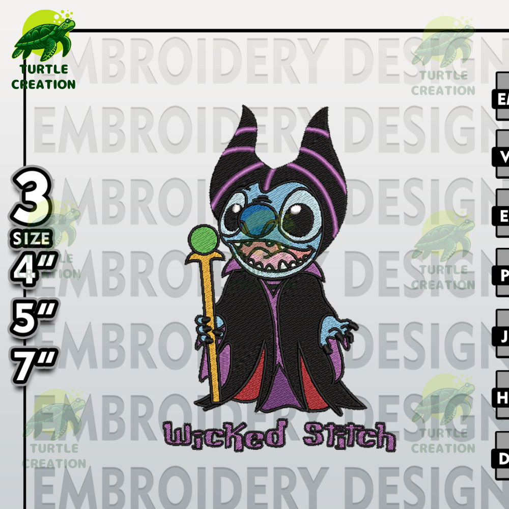 Halloween Machine Embroidery Pattern, Wicked Stitch Halloween Embroidery files, Disney Halloween Embroidery Designs.jpg