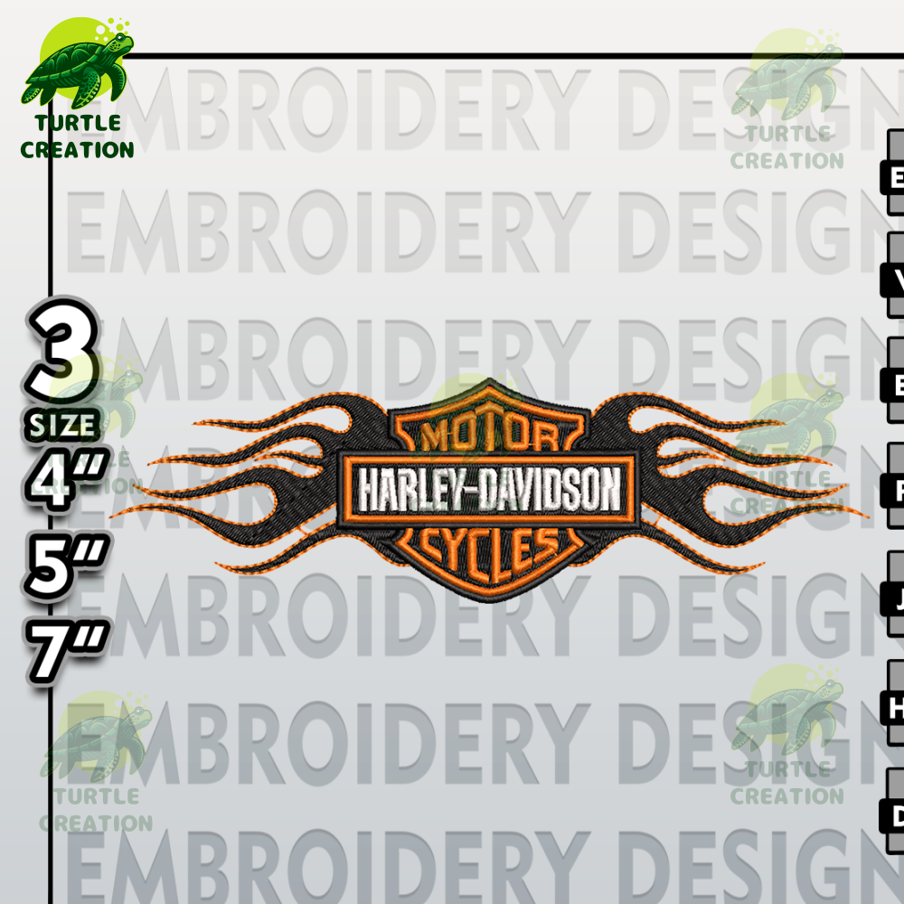 Harley Davidson Embroidery Files, Harley Logo Embroidery Designs, Harley Davidson Logo, Machine Embroidery Designs 1.png