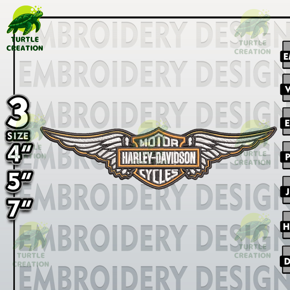 Harley Davidson Embroidery Files, Harley Logo Embroidery Designs, Harley Davidson Logo, Machine Embroidery Designs 2.jpg