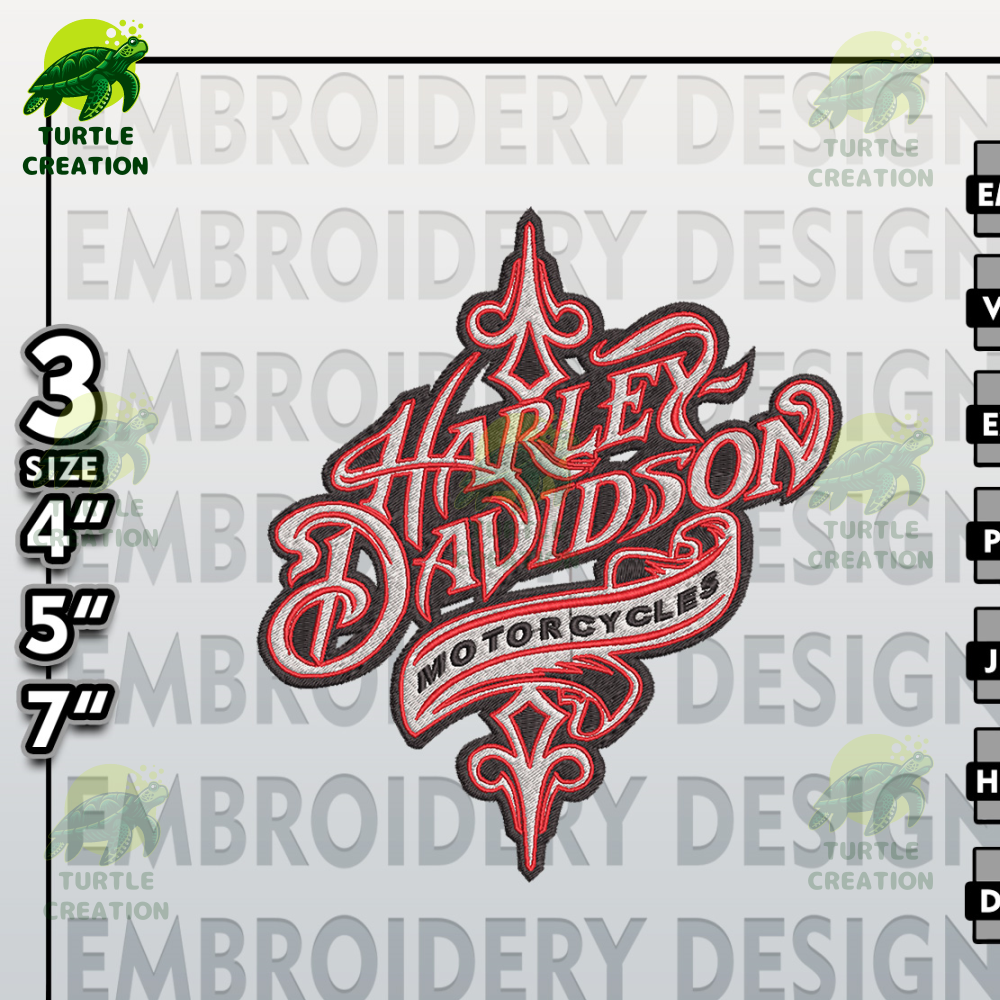 Harley Davidson Embroidery Files, Harley Logo Embroidery Designs, Harley Davidson Logo, Machine Embroidery Designs 5.jpg
