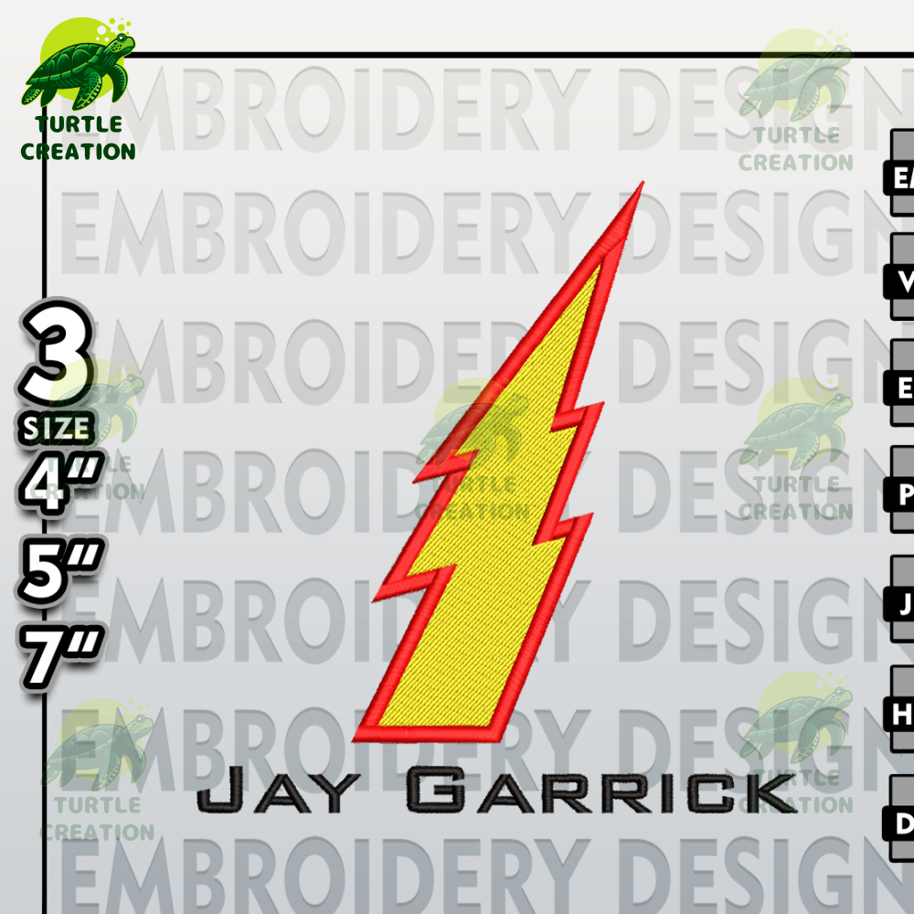 Jay Garrick Embroidery Designs, Jay Garrick Logo Embroidery Files, DC Comics Comics Machine Embroidery Pattern.jpg