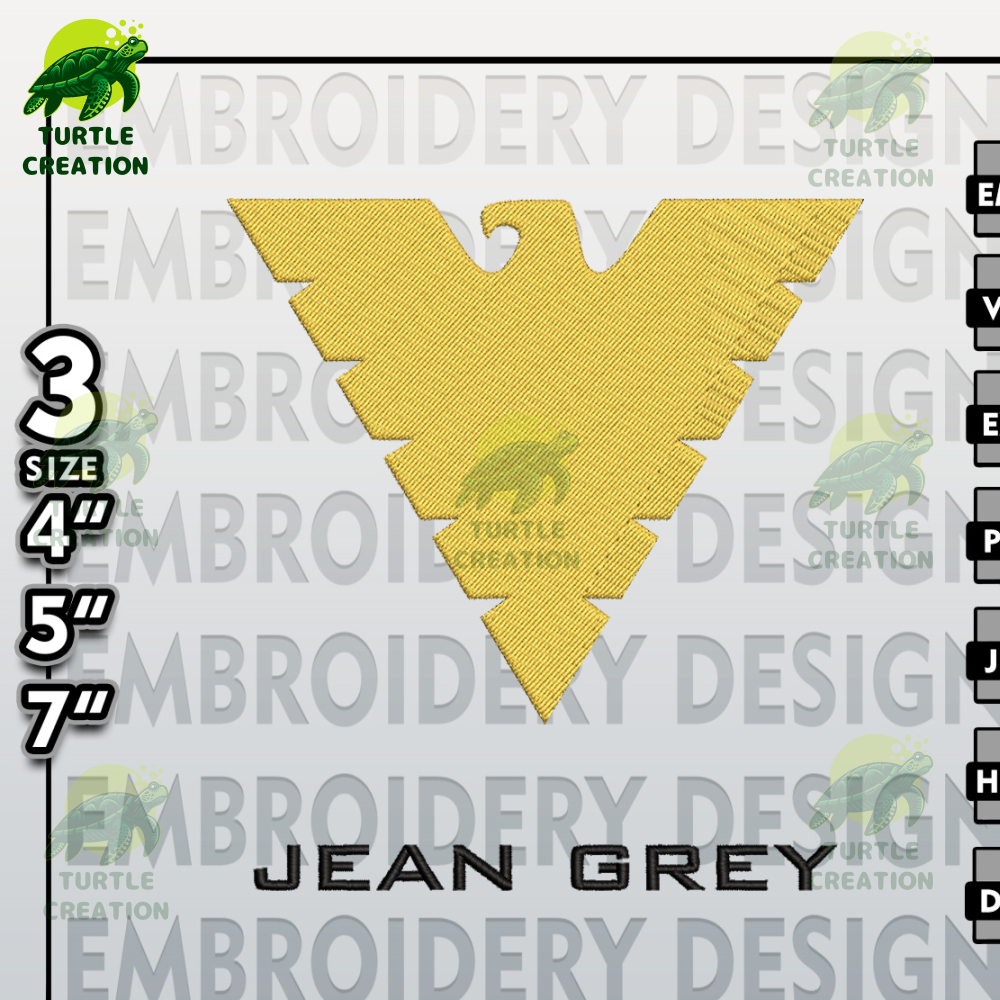Jean Grey Embroidery Designs, Jean Grey Logo Embroidery Files, Marvel Comics Comics Machine Embroidery Pattern.jpg