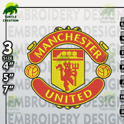 manchester united embroidery designs, man utd logo embroidery files, man utd, machine embroidery pattern