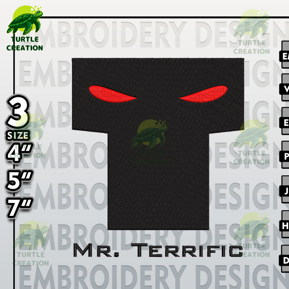 Mr Terrific Embroidery Designs, Mr Terrific Logo Embroidery Files, DC Comic Machine Embroidery Pattern.jpg