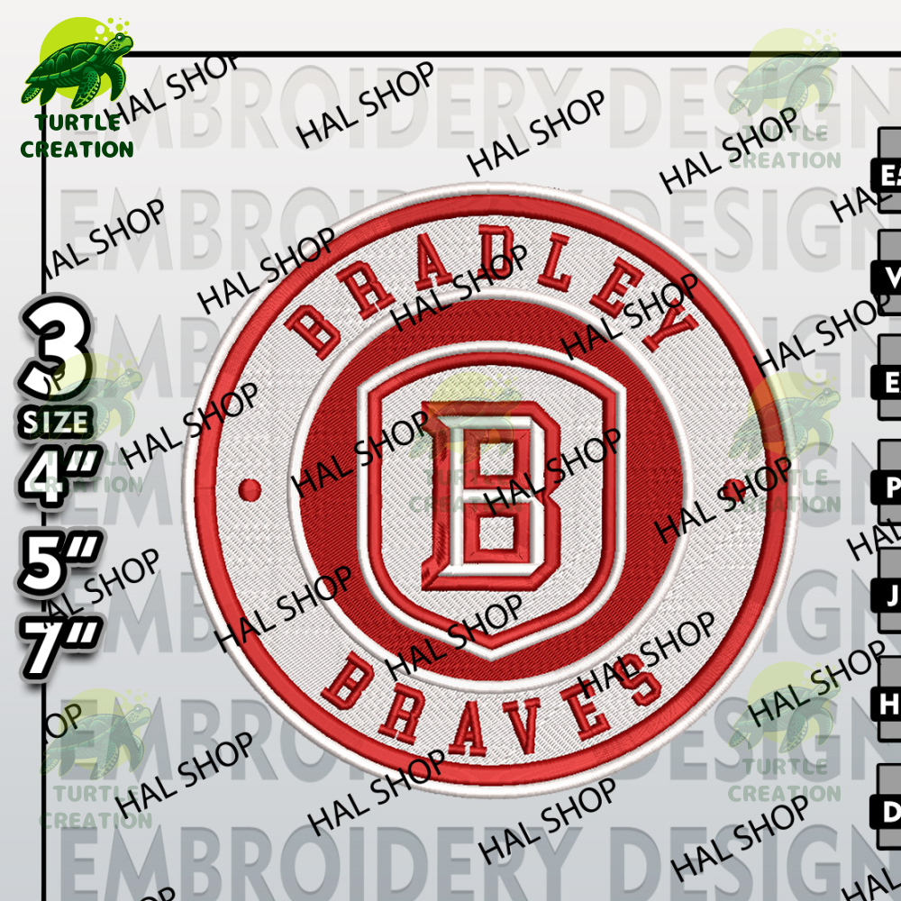 NCAA Bradley Braves Embroidery Designs, NCAA Bradley Braves Logo Embroidery Files, Machine Embroidery Designs.jpg