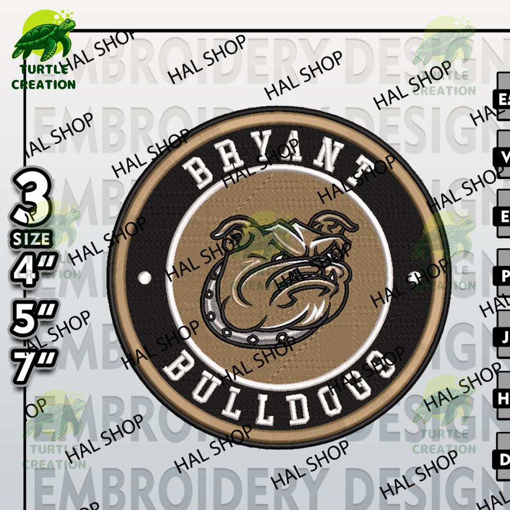 NCAA Bryant Bulldogs Embroidery Designs, NCAA Bryant Bulldogs Logo Embroidery Files, Machine Embroidery Designs.jpg