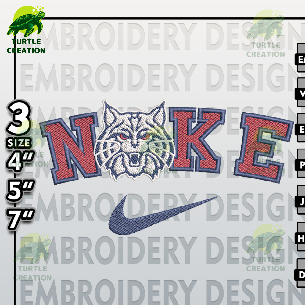 NCAA Embroidery Files, Nike Arizona Wildcats Embroidery Designs, Arizona Wildcats, Machine Embroidery Files.jpg