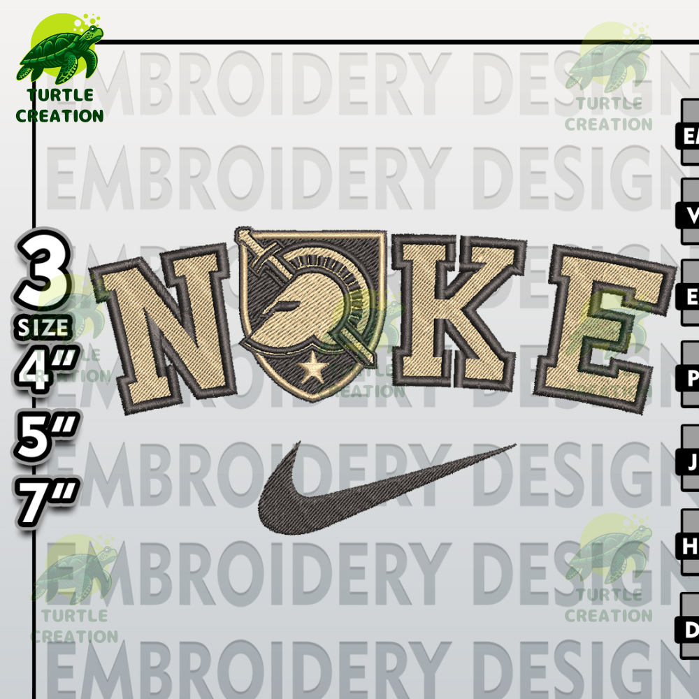 NCAA Embroidery Files, Nike Army Black Knights Embroidery Designs, Army Black Knights, Machine Embroidery Files.jpg