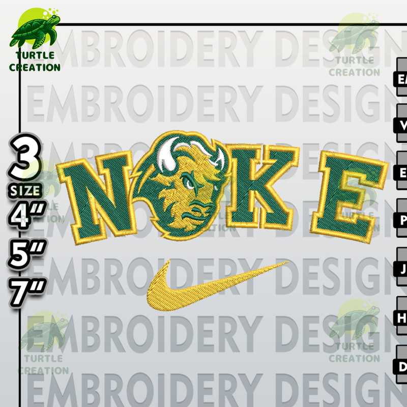 NCAA Embroidery Files, Nike North Dakota State Bison Embroidery Designs, Dakota State Bison, Machine Embroidery Files.jpg