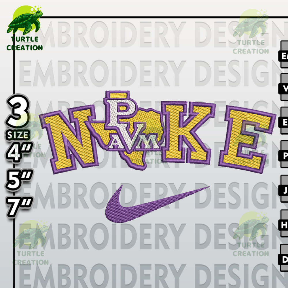 NCAA Embroidery Files, Nike Prairie View AM Panthers Embroidery Designs, Prairie View AM, Machine Embroidery Files.jpg