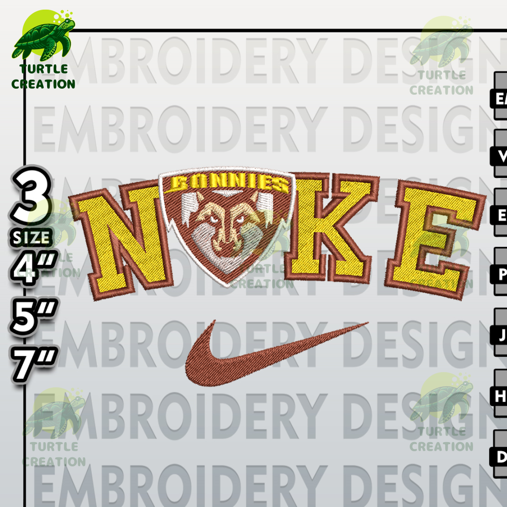 NCAA Embroidery Files, Nike St Bonaventure Bonnies Embroidery Designs, Machine Embroidery Files, NCAA St Bonaventure.jpg
