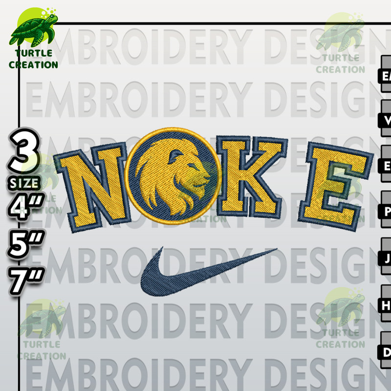 NCAA Embroidery Files, Nike Texas AM Commerce Lions Embroidery Designs, Machine Embroidery Files.jpg