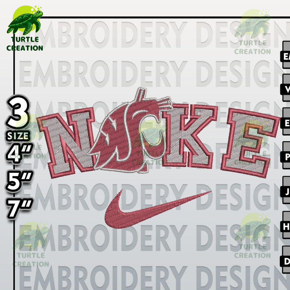 NCAA Embroidery Files, Nike Washington State Cougars Embroidery Designs, State Cougars, Machine Embroidery Files.jpg