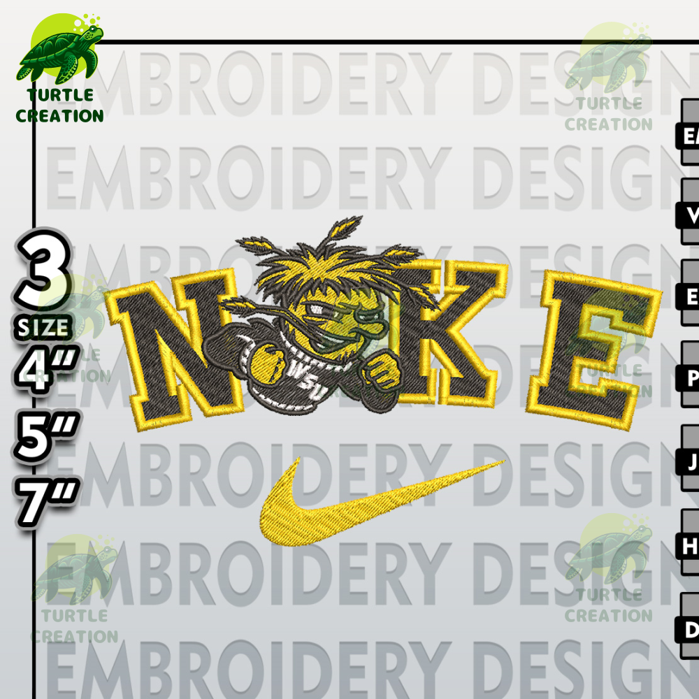 NCAA Embroidery Files, Nike Wichita State Shockers Embroidery Designs, Machine Embroidery Files, NCAA State Shockers.jpg