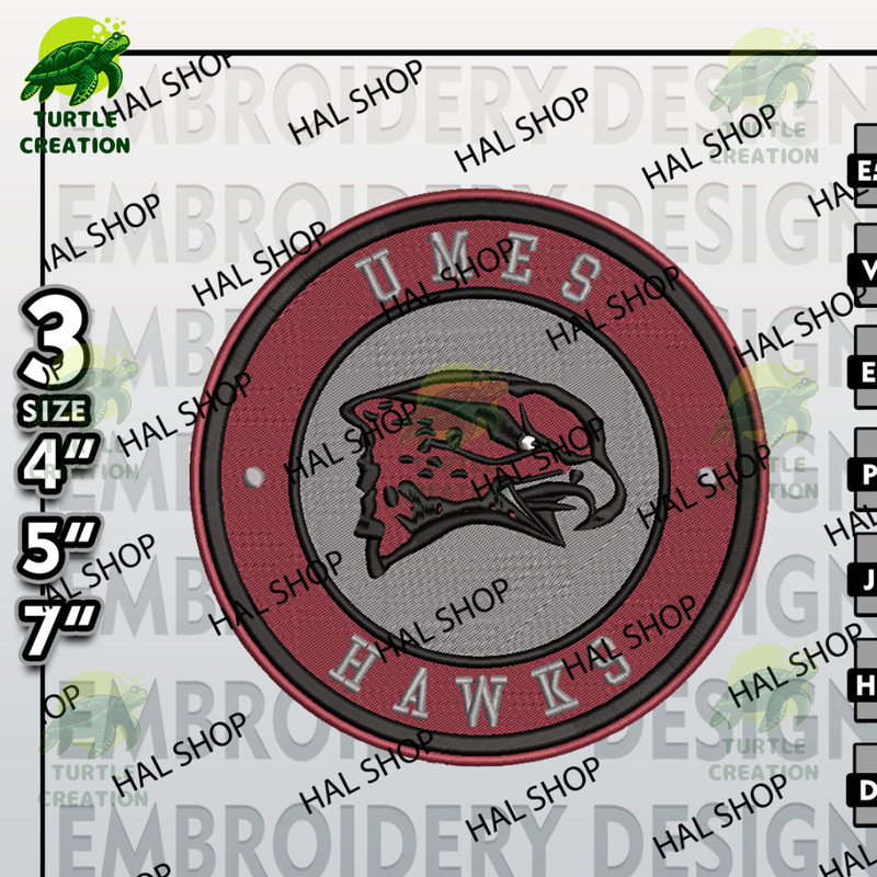 NCAA Maryland-Eastern Shore Hawks Embroidery Designs, NCAA Shore Hawks Logo Embroidery Files, Machine Embroidery Designs.jpg