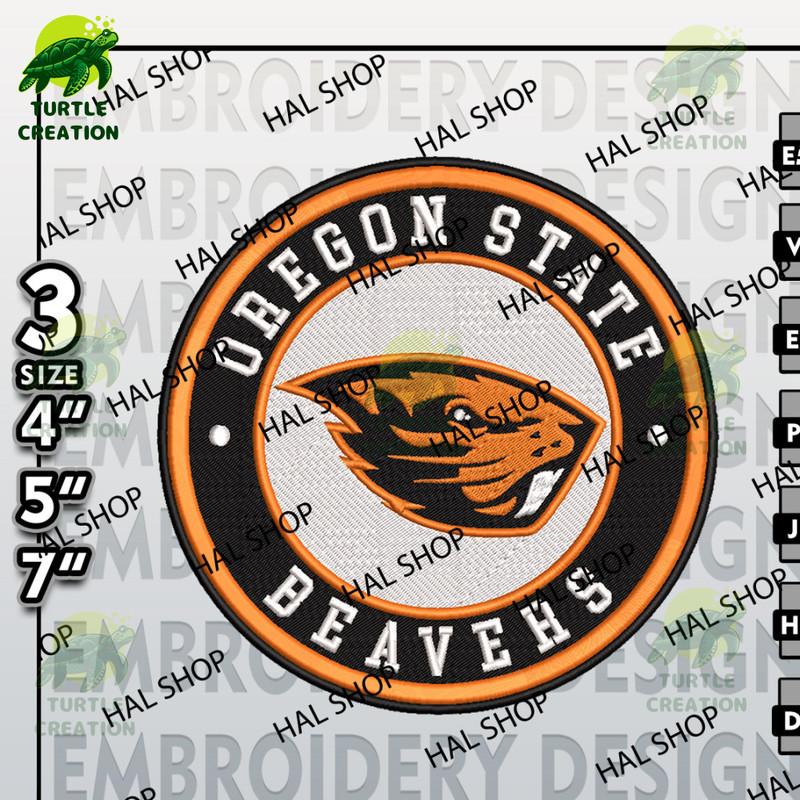 NCAA Oregon State Beavers Embroidery Designs, NCAA Logo Embroidery Files, Oregon State Machine Embroidery Design.jpg