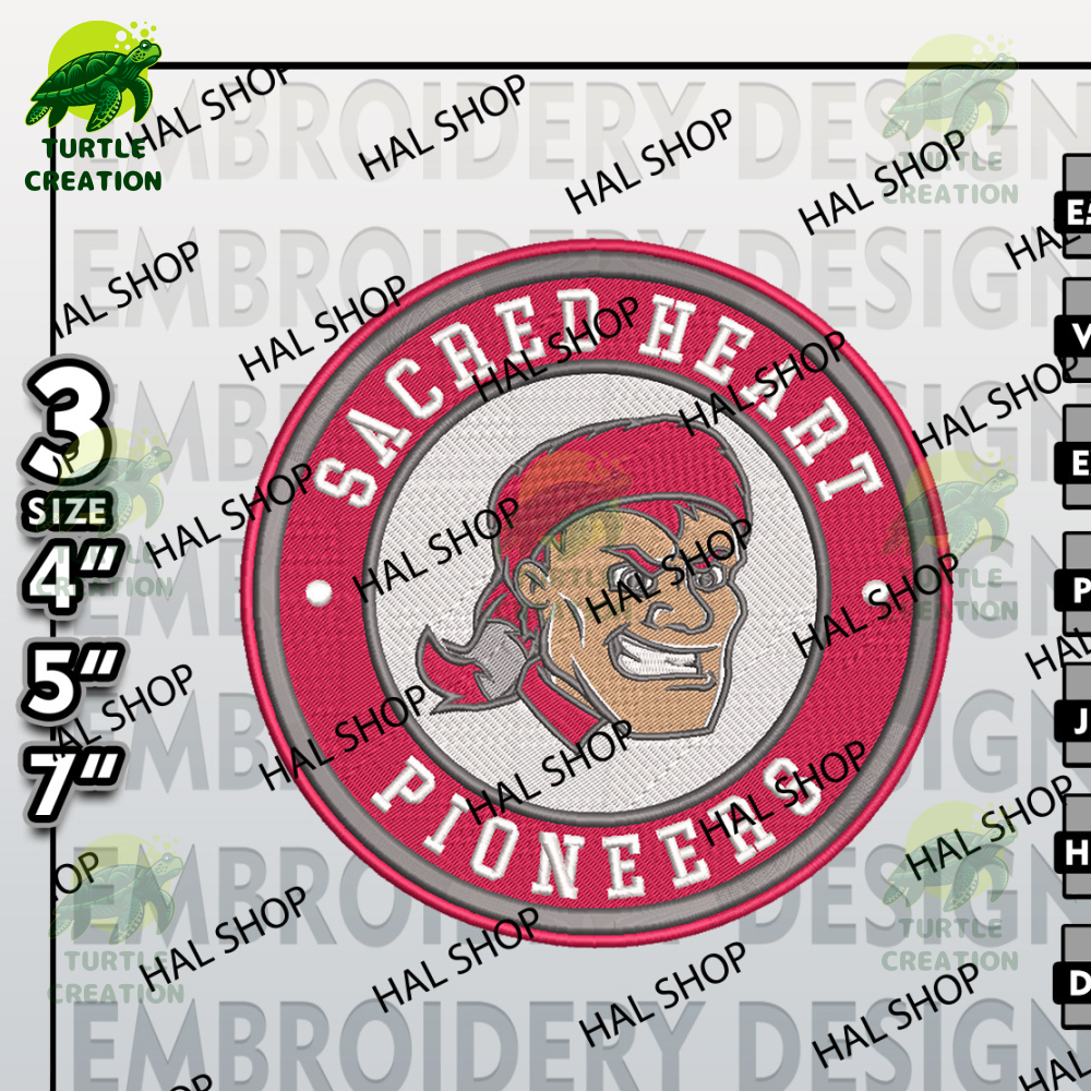 NCAA Sacred Heart Pioneers Embroidery Designs, NCAA Logo Embroidery Files, Heart Pioneers Machine Embroidery Designs.jpg