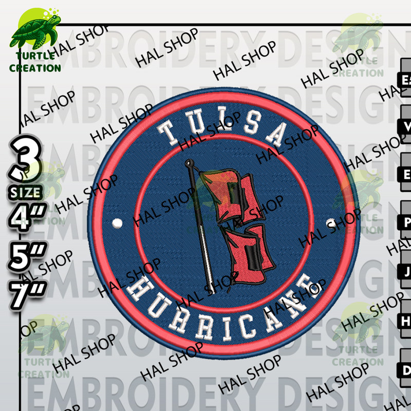 NCAA Tulsa Golden Hurricane Embroidery Designs, NCAA Golden Hurricane Logo Embroidery Files, Machine Embroidery Designs.jpg