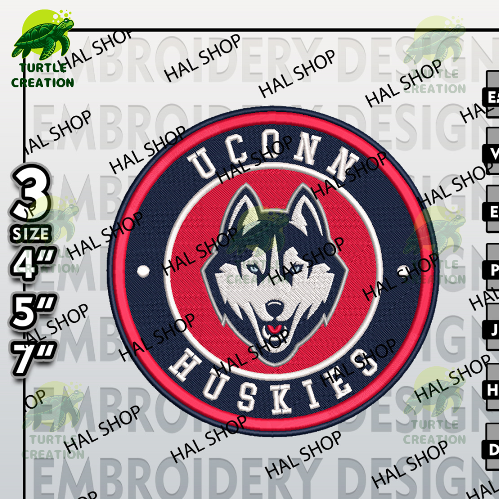 NCAA UConn Huskies Embroidery Designs, NCAA Logo Embroidery Files, UConn Huskies Machine Embroidery Designs.jpg