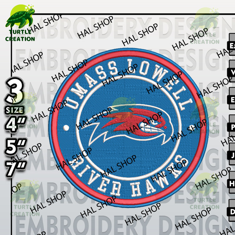 NCAA UMass Lowell River Hawks Embroidery Designs, NCAA River Hawks Logo Embroidery Files, Machine Embroidery Designs.jpg