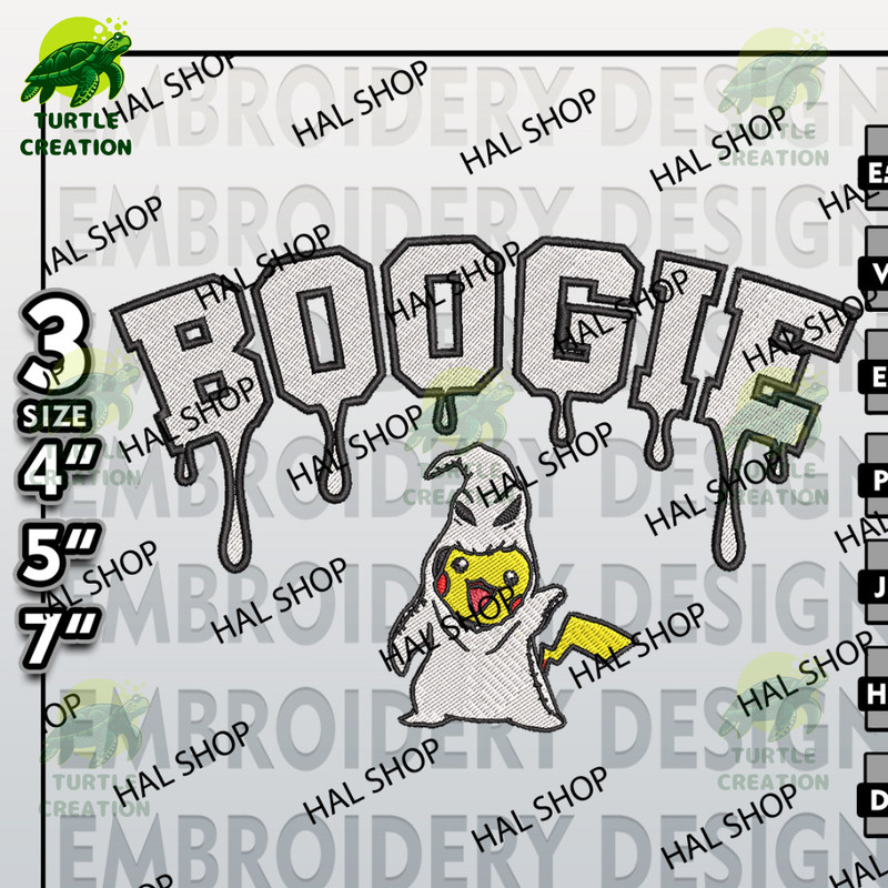 Nightmare Before Christmas Embroidery, Pikachu Oogie Boogie Drop Name Embroidery Designs, Halloween Embroidery Files.jpg