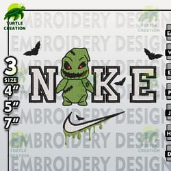 nightmare before christmas, halloween embroidery files, machine embroidery design, nike oogie boogie embroidery designs