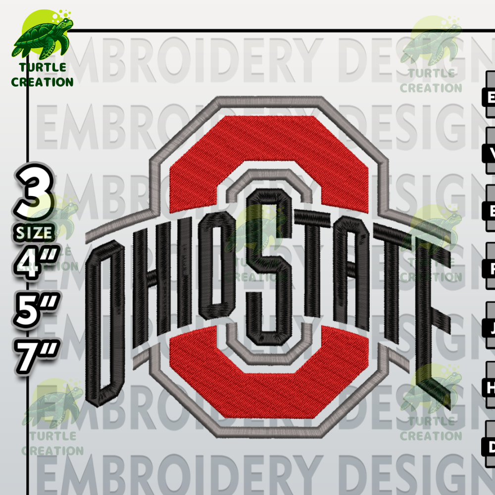 Ohio State Buckeyes Embroidery Files, NCAA Logo Embroidery Designs, NCAA Buckeyes, Machine Embroidery Designs.png