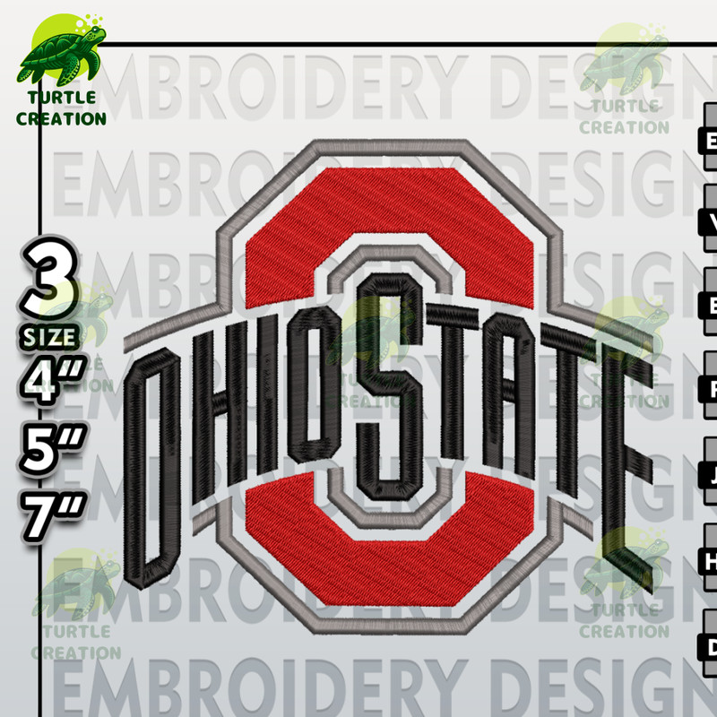 Ohio State Buckeyes Embroidery Files, NCAA Logo Embroidery Designs, NCAA Buckeyes, Machine Embroidery Designs.png