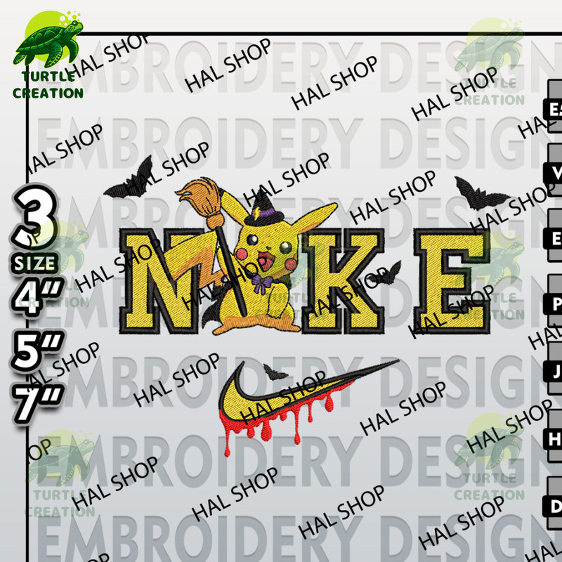 Pokemon Machine Embroidery Designs, Pikachu Witch Costume Halloween Embroidery Files, Halloween Embroidery, Digital.jpg