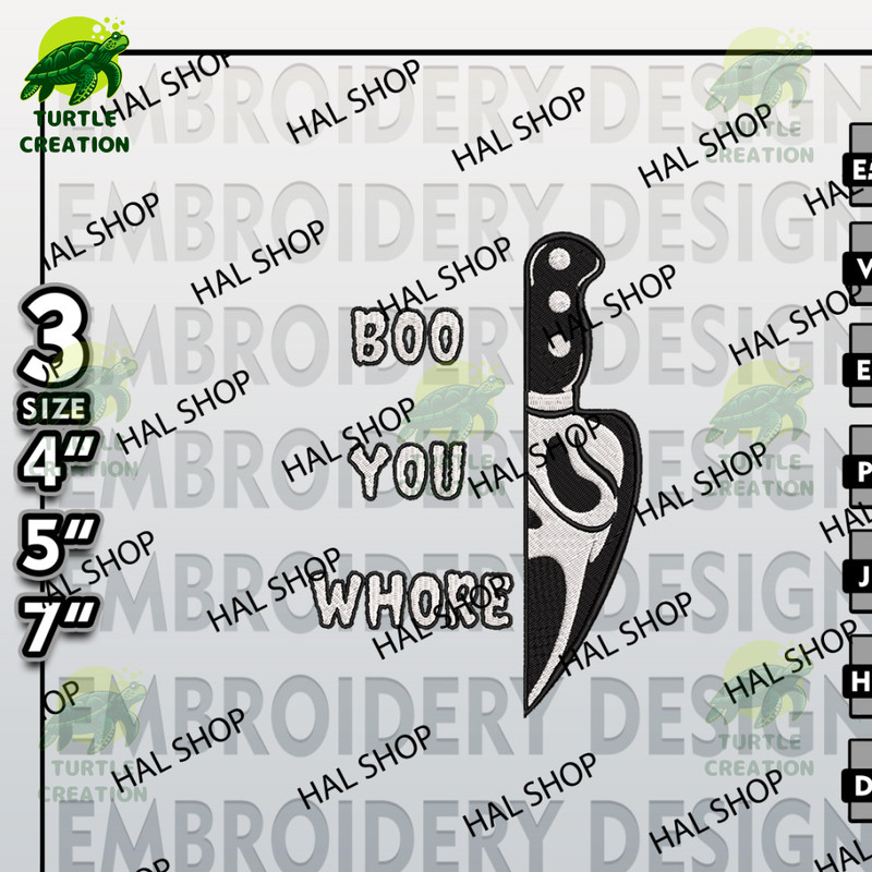 Scream Embroidery Designs, Horror Character Embroidery Files, Halloween Horror Character, Machine Embroidery Patt 1.jpg