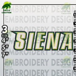siena saints embroidery designs, ncaa logo embroidery files, ncaa siena saints, machine embroidery pattern