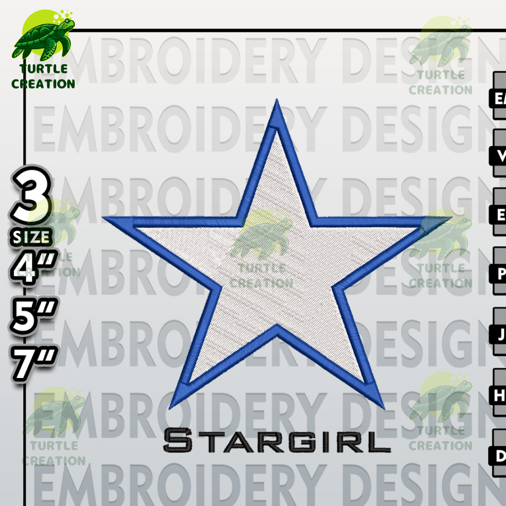 Stargirl Movie Embroidery Designs, DC Comics Embroidery Files, Stargirl, Machine Embroidery Pattern.jpg