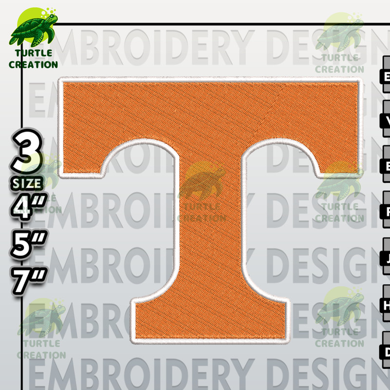 Tennessee Volunteers Embroidery Files, NCAA Logo Embroidery Designs, NCAA Volunteers, Machine Embroidery Designs.png