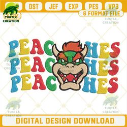 bowser peaches embroidery design, super mario peaches song embroidery file.jpg