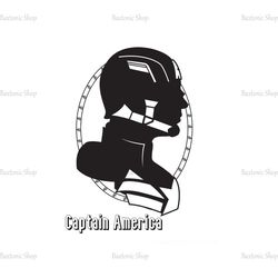 Captain America Head Marvel Avengers Superhero SVG Silhouette