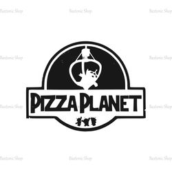Pizza Planet Toy Story Cartoon Logo Silhouette SVG
