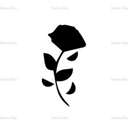 Beauty and The Beast Cartoon Rose Silhouette SVG