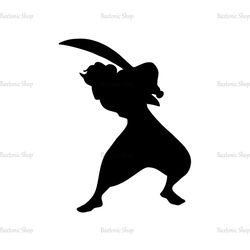 Aladdin With His Sword Silhouette Vector SVG