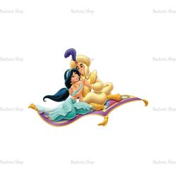 Love Aladdin & Jasmine On The Magic Carpet PNG