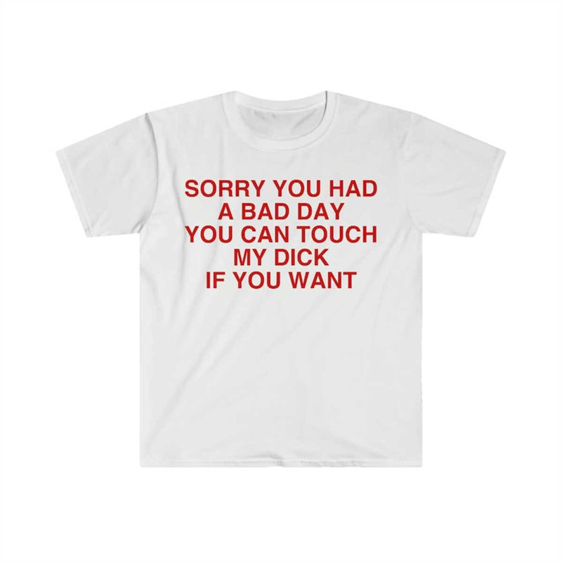 Sorry You Had a Bad Day You Can Touch My D If You Want Funny Meme T Shirt.jpg